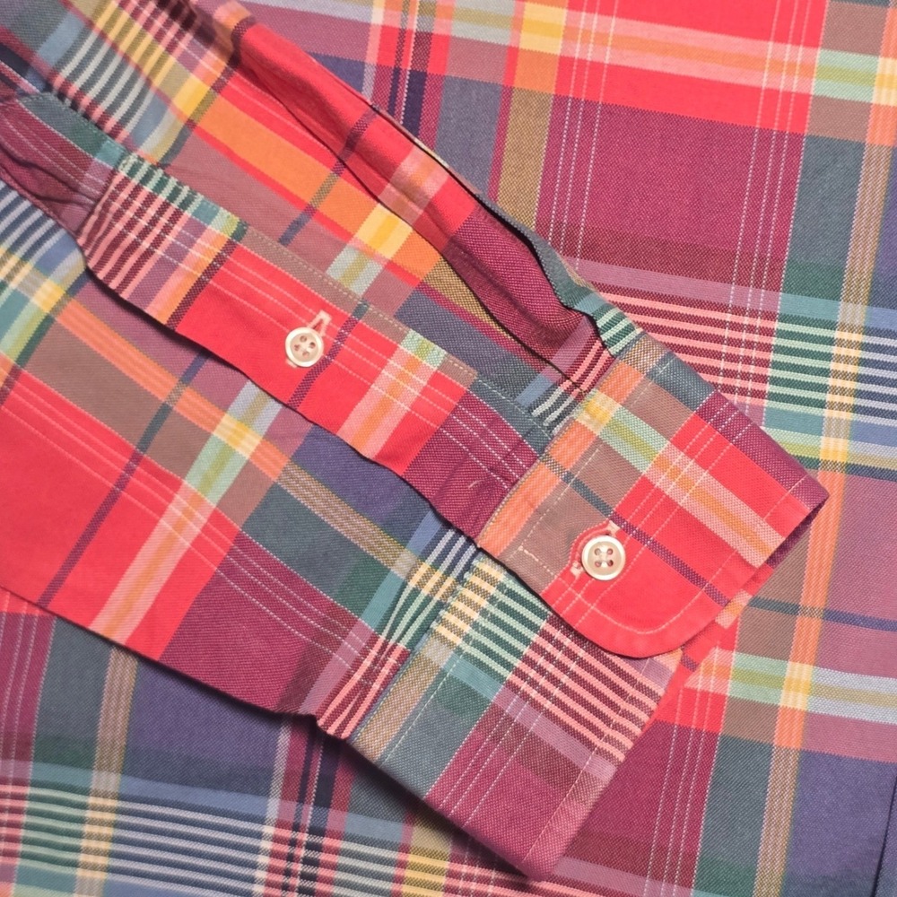 Ralph Lauren Plaid Button Down Shirt Men's XXL Long Sleeve Multicolor Logo - Picture 5 of 9